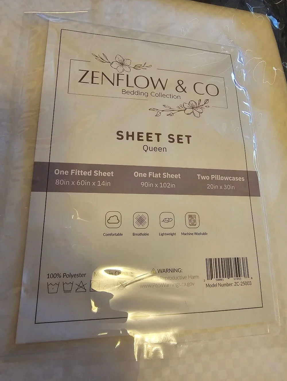 New Queen sheet set 100% Poleyster